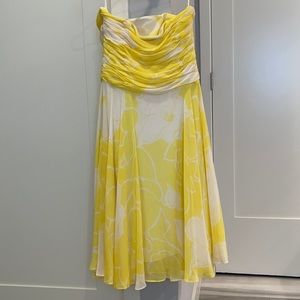 Banana Republic strapless floral cocktail dress